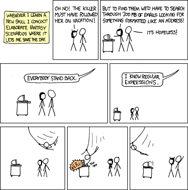 XKCD Comic on regular expressions