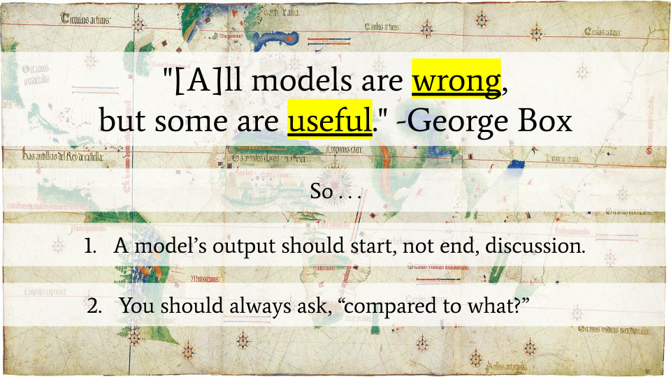 'All models are wrong, but some are useful.' - George Box